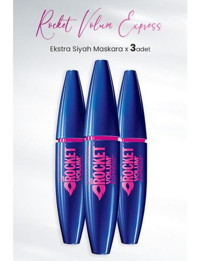 Maybelline New York Rocket Volum Express Hacim Veren Siyah Maskara 3 Adet