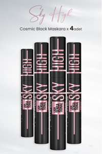 Maybelline New York Sky High Hacim Veren Cosmic Black Maskara 4 Adet