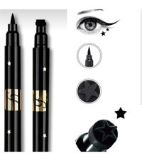 Makeup Time Yıldız Çift Taraflı Suya Dayanıklı Mat Siyah Kalıcı İnce Uçlu Kalem Eyeliner