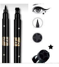 Lady Beauty Yıldız Desenli Çift Taraflı Mat Siyah Kalıcı İnce Uçlu Kalem Eyeliner