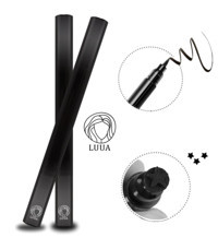 Luua Yıldız Desenli Çift Taraflı Mat Siyah Kalıcı İnce Uçlu Kalem Eyeliner