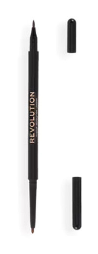 Revolution Felt and Kohl Çift Taraflı Mat Kahverengi İnce-Kalın Uçlu Likit Eyeliner