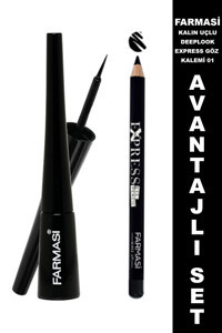 Farmasi No:01 Mat Siyah Kalın Uçlu Kalem Eyeliner