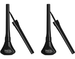 Pastel Dipliner Suya Dayanıklı Siyah Kalıcı Kalın Uçlu Likit Eyeliner 2 Adet