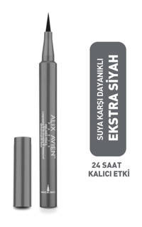 Alix Avien 24 Saat Parlak Siyah Kalıcı İnce Uçlu Likit Eyeliner