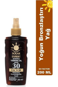 Solar Expert 30 Faktör Vücut İçin Bronzlaştırıcı Yağ 200 ml