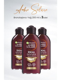 Garnier Ambre Solaire Hindistan Cevizi Yağı Vücut İçin Bronzlaştırıcı Yağ 3x200 ml