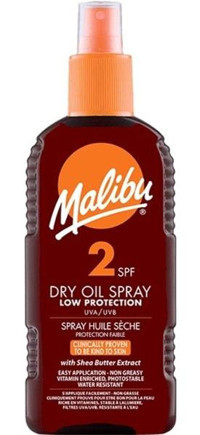 Malibu 2 Faktör Vücut İçin Bronzlaştırıcı Sprey 200 ml