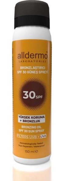 Alldermo 30 Faktör Vücut İçin Bronzlaştırıcı Sprey 150 ml