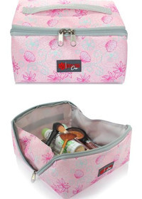 Dys Case Pembe Desenli Tekstil Makyaj Çantası