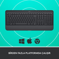 Logitech K650+M650 Sessiz Siyah Kablosuz Klavye Mouse Seti