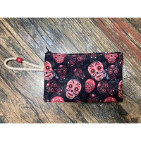 Street Bag Çok Renkli Afrika Görsel Desenli Tekstil Makyaj Çantası