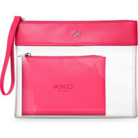 Kiko Milano Transparent Beauty Case No:02 Pembe Düz PVC Makyaj Çantası