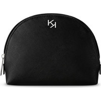Kiko Milano Halfmoon Beauty Case Siyah Düz Naylon Makyaj Çantası