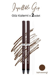 L'Oréal Paris Infaillible Grip Automatic Asansörlü Mat Kahverengi Göz Kalemi 2 Adet