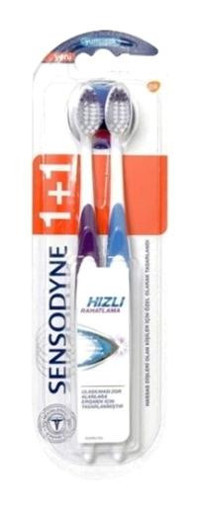 Sensodyne Hızlı Rahatlama Yumuşak U Manuel Yetişkin Diş Fırçası Mavi-Mor