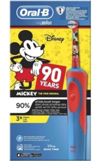 Oral-B Mickey Mouse Yumuşak U Şarjlı Çocuk Diş Fırçası Kırmızı-Mavi