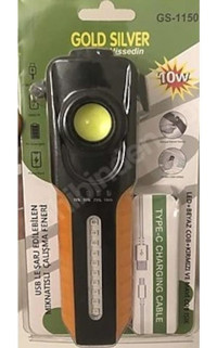 Gold Silver GS-1150 Mıknatıslı Powerbanklı Fener