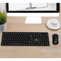 Mkey MK-113 Sessiz Ergonomik Siyah Kablosuz Klavye Mouse Seti