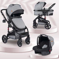 Brion Mila 4 in 1 Çift Yönlü Katlanabilir Travel Sistem Bebek Arabası Siyah