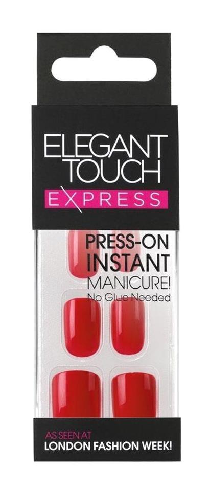 Elegant Touch Parlak 24'lü Oval Kırmızı Takma Tırnak