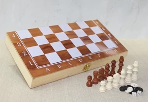 Noname Ahşap Kutulu Satranç Ve Tavla Seti Alk4023