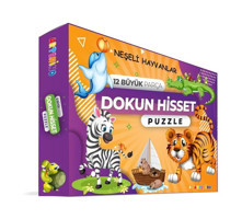 Artenino Neşeli Hayvanları 12 Büyük Parça Dokun Hisset Puzzle