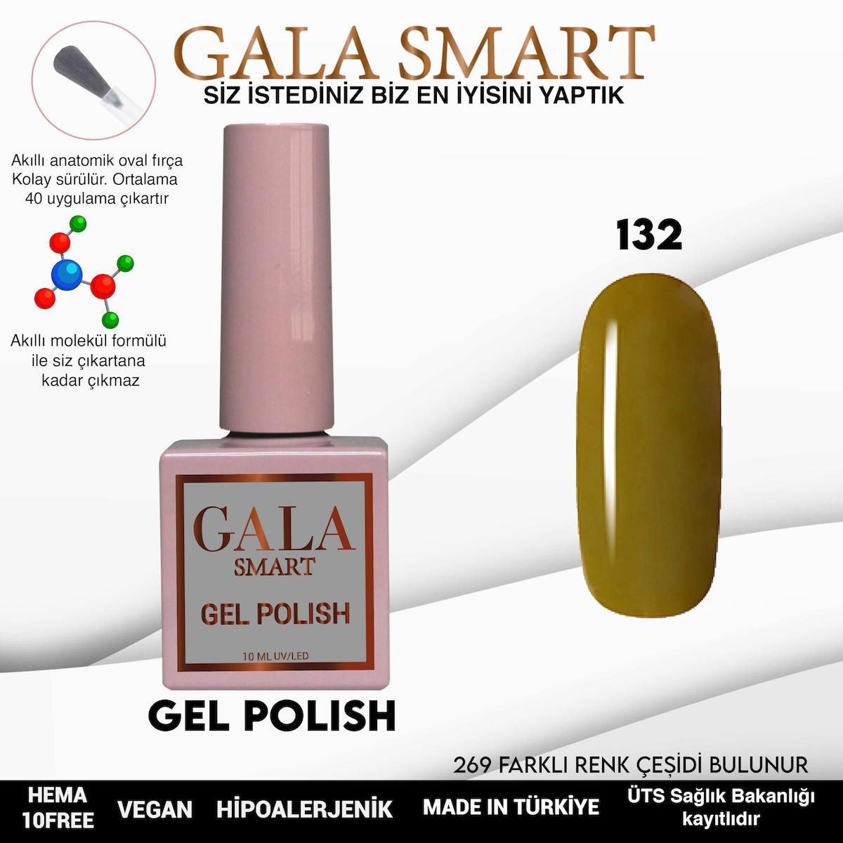 Gala Smart 132 Haki Parlak Kalıcı Oje