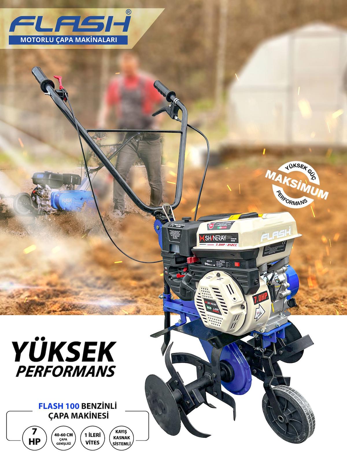 Anadolu Strong Shineray 7 Hp İpli Benzinli Çapa Makinesi