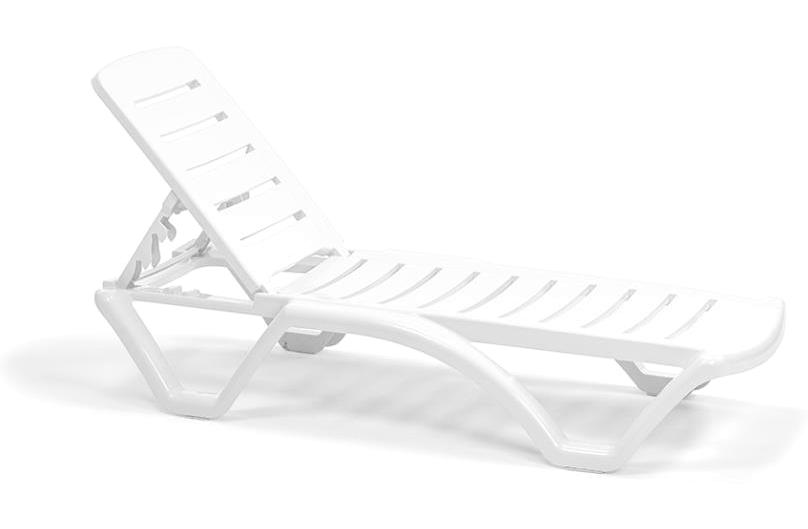 Omnipazar SY2537 Plastik Şezlong Beyaz