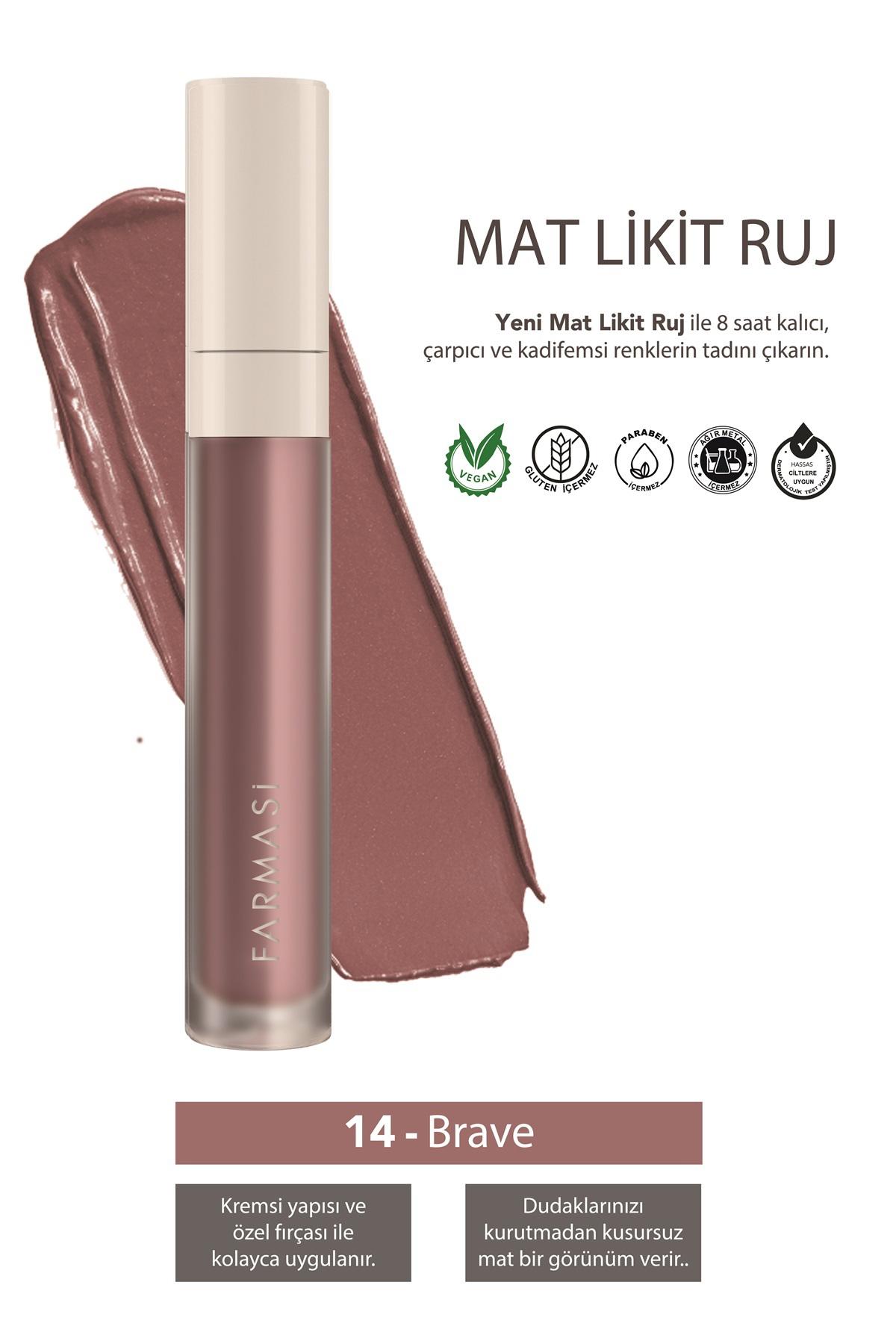 Farmasi 14 Brave Kalıcı Mat Likit Lipstick Ruj