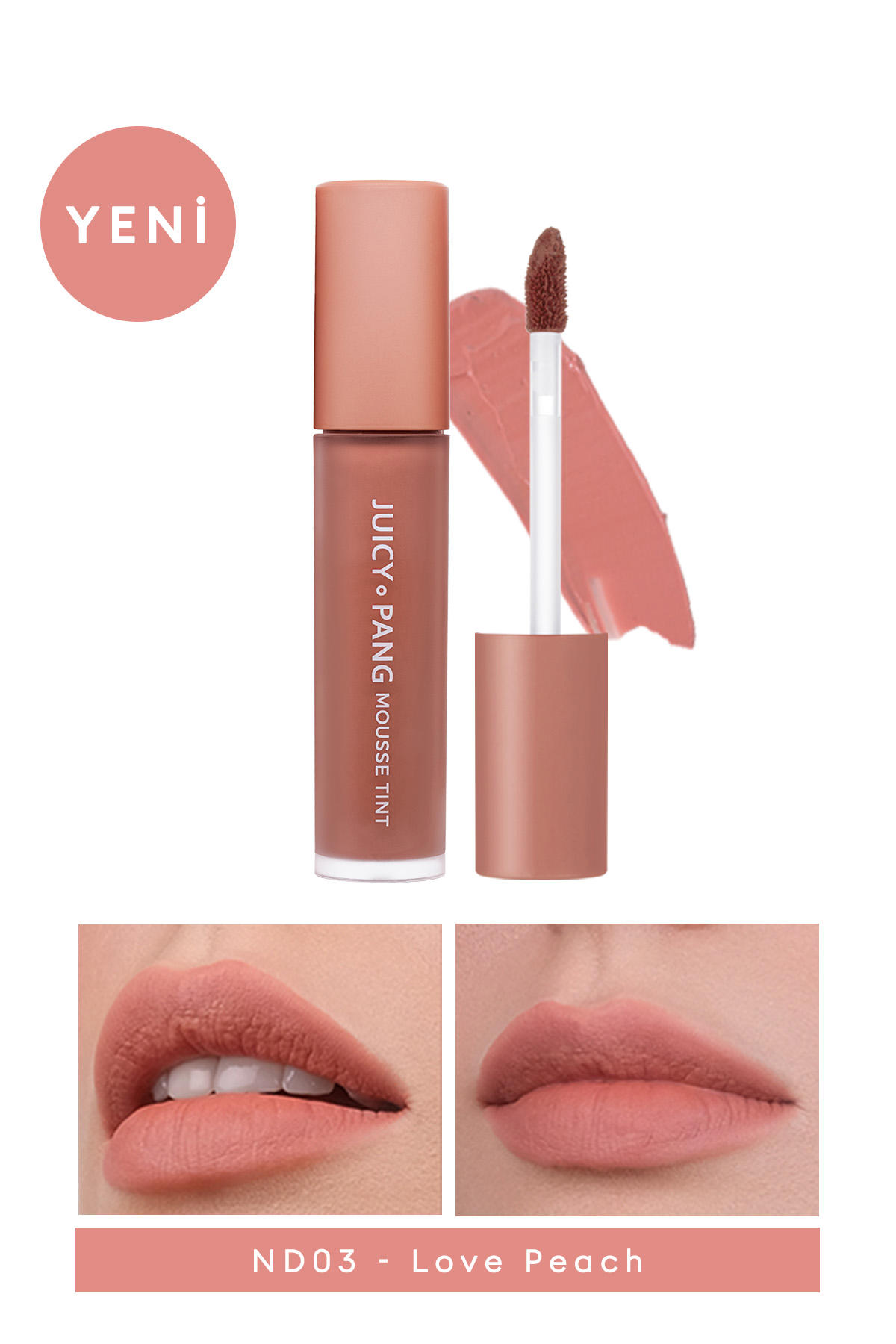 Missha Nd03-Love Peach Kalıcı Kadife Köpük Fırçalı Ruj
