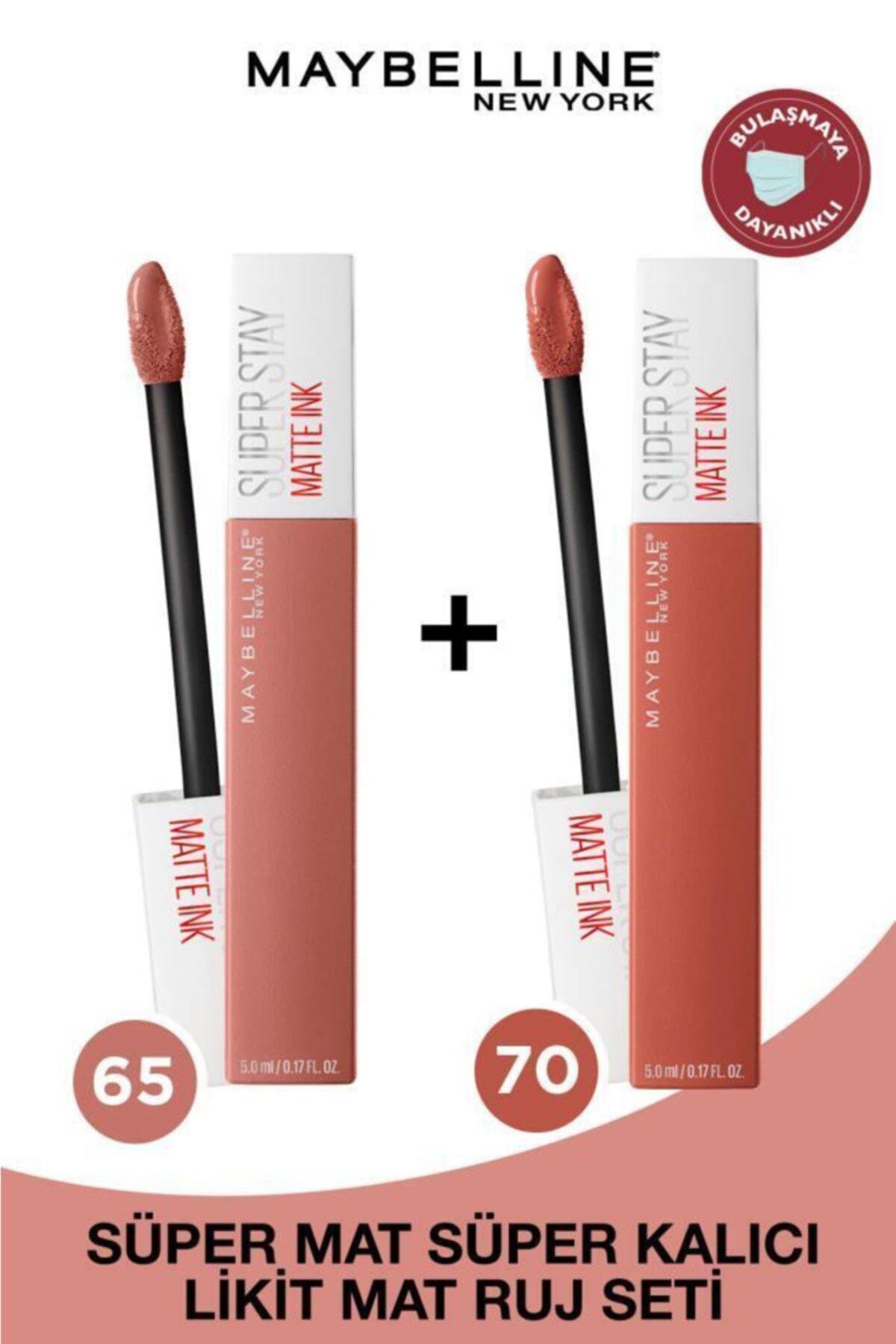 Maybelline New York 65 Seductress - 70 Amazonian Kalıcı Mat Likit Fırçalı Ruj