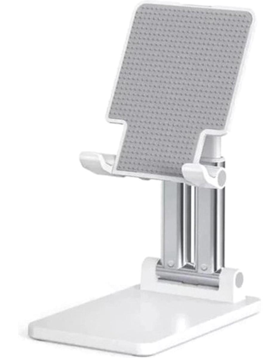 MEKs Ayarlanabilir Ayaklı Masa Tablet Standı Beyaz