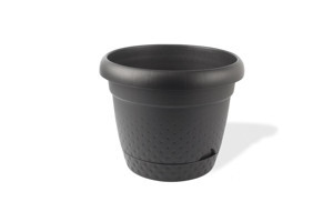 Karasu İnci Plastik 4.9 lt Yuvarlak Saksı Antrasit