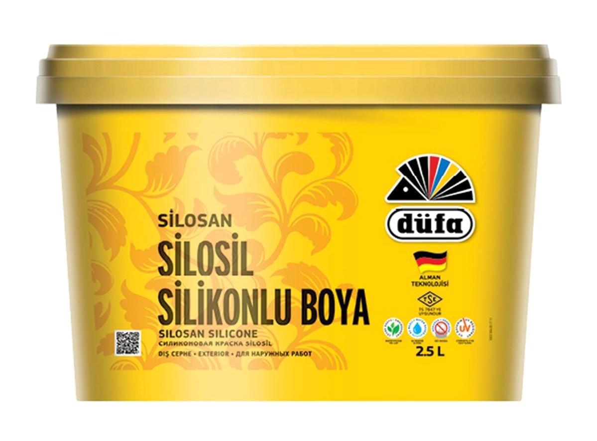 Düfa Silosan Silosil Silikonlu Parlak Dış Cephe Boyası 2.5 lt Gri