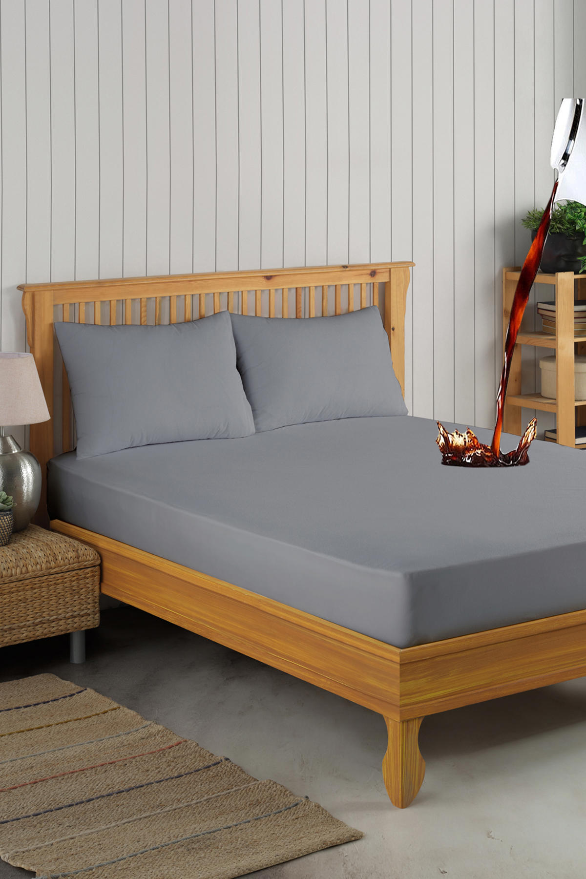 Formeya Mikro Fitted Sıvı Geçirmez Microfiber Lastikli 150 x 200 cm Alez