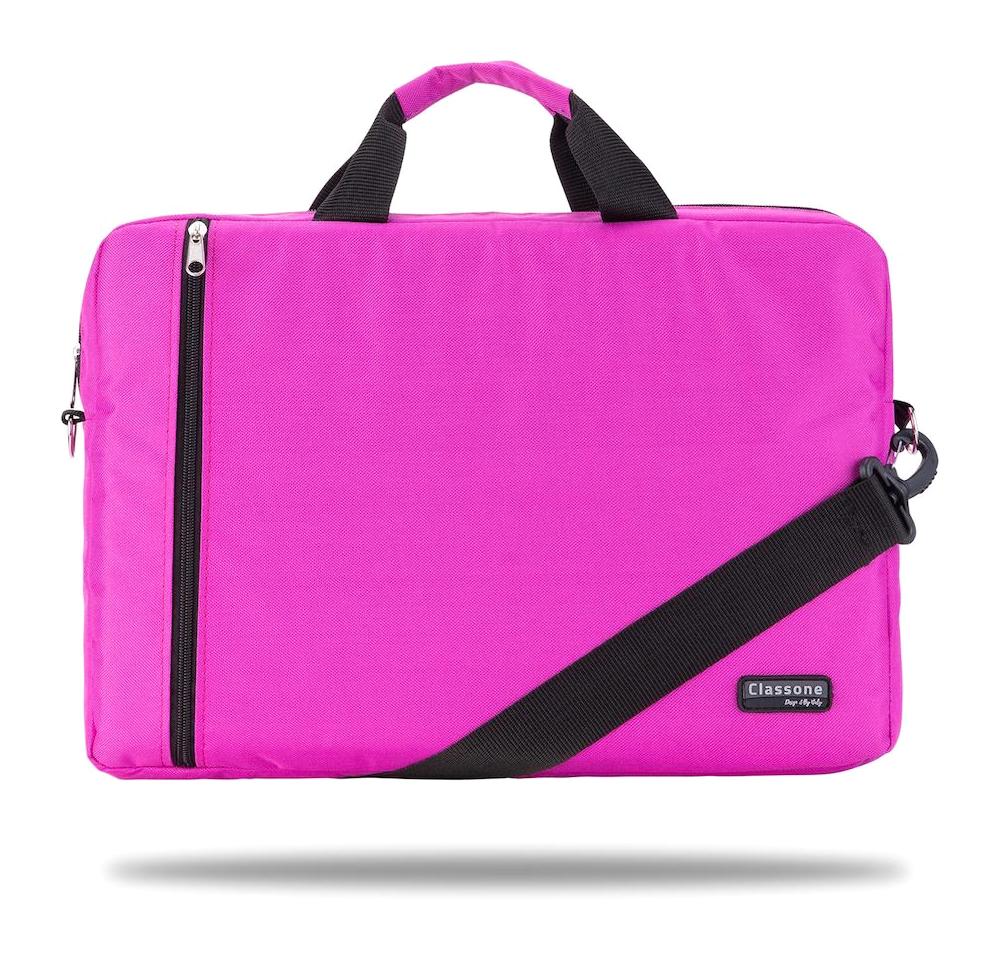 Classone WTX209 WTX Pro 15.6 inç Kumaş Su Geçirmez Laptop El Çantası Pembe