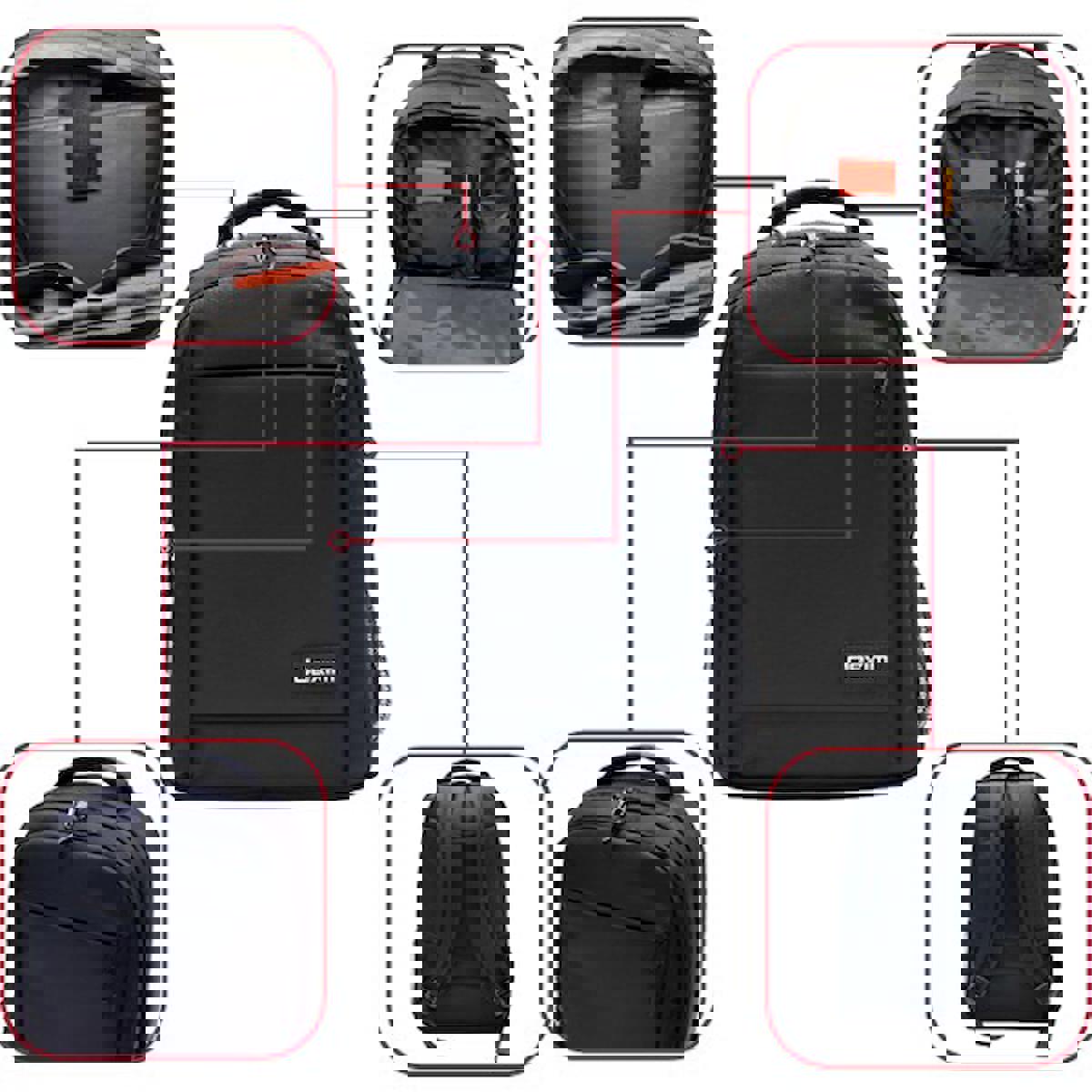 Dexim 15.6 inç Kumaş Laptop Sırt Çantası Siyah
