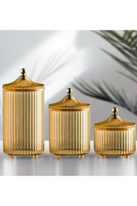 Flora 6 Parça Yuvarlak Akrilik Saklama Kabı 300 ml
