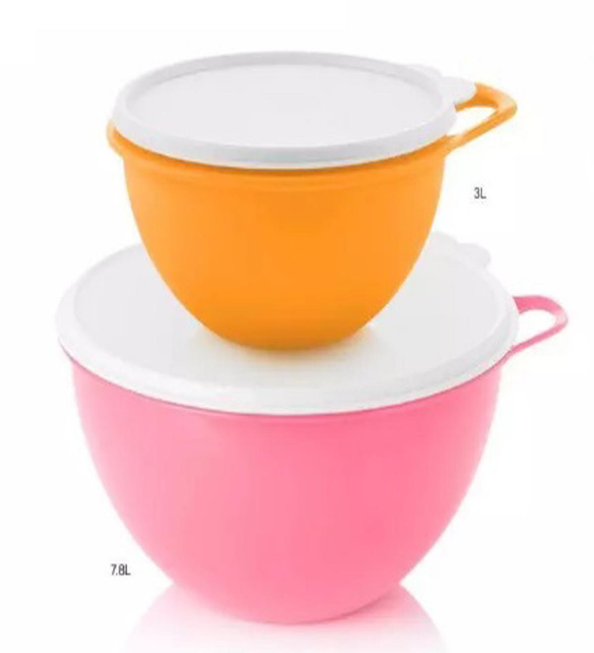 Tupperware 3 Parça Yuvarlak Plastik Saklama Kabı