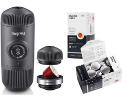 Wacaco Nanopresso Gri + Ns Adaptör + Chroma Coffee Brasil Kapsül Kahve Seti