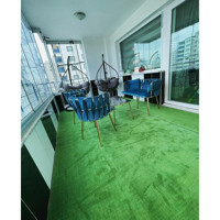 Merinos Balkon Için Jel Taban Çim Görünümlü Kaymaz Halı - 120 x 500 cm - Yeşil