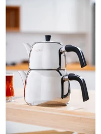 Acar Alvez Aile Boy Çelik Çaydanlık Takımı Ar-08588