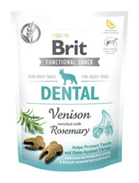 Brit Functional Snack Dental Biberiyeli-Geyik Etli Köpek Ödül Maması 150 gr