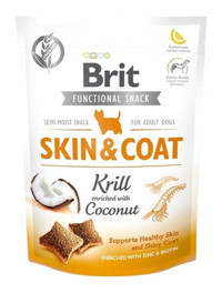 Brit Functional Snack Skin & Coat Karidesli-Hindistan Cevizli Köpek Ödül Maması 150 gr
