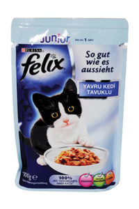 Felix Pouch Tavuklu Yavru Kuru Kedi Maması 85 gr