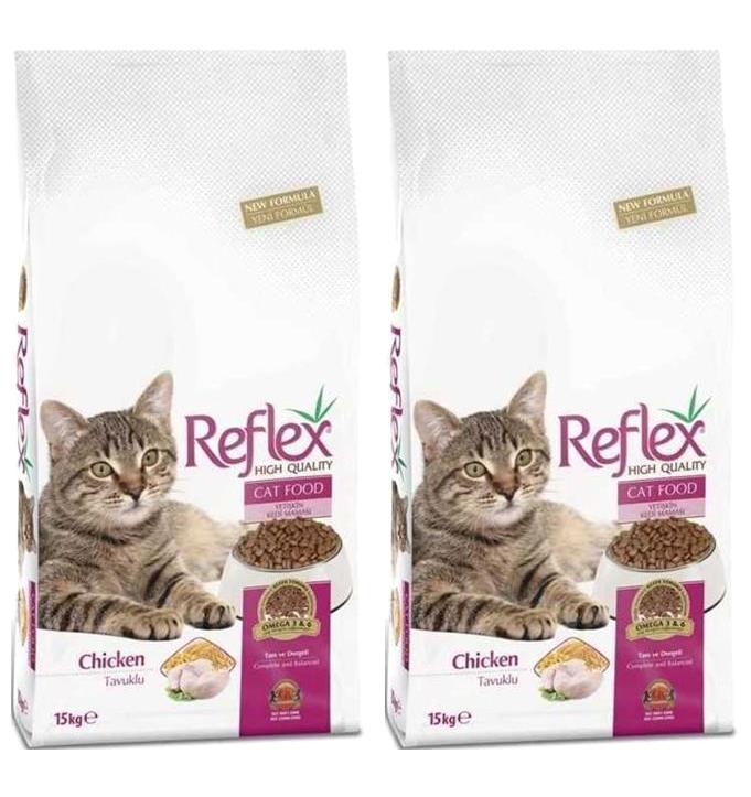 Reflex High Quality Tavuklu Yetişkin Kuru Kedi Maması 2x15 kg