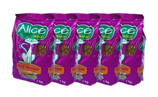 Alice Smart Balıklı-Tavuklu-Sebzeli Yetişkin Kuru Kedi Maması 5x1 kg