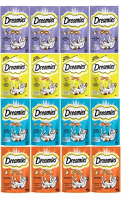 Dreamies Mix Ördekli-Peynirli-Somonlu-Tavuklu Yetişkin Kedi Ödül Maması 16x60 gr